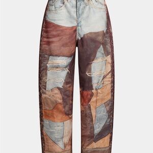 Micas Vintage Patchwork Denim Trousers